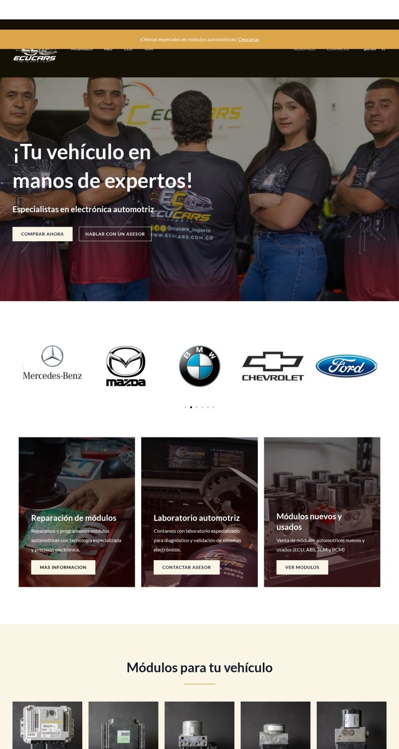 Página web ecucars.com.co