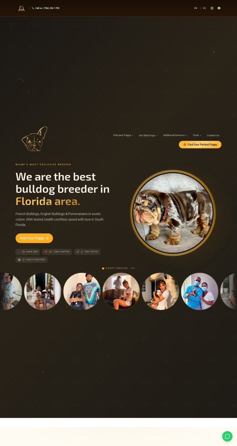 Página web masterbulldogsmiami.com